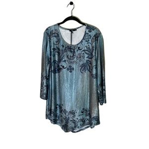 Lily by Firmiana 3/4 Sleeve Top 1XL NWT